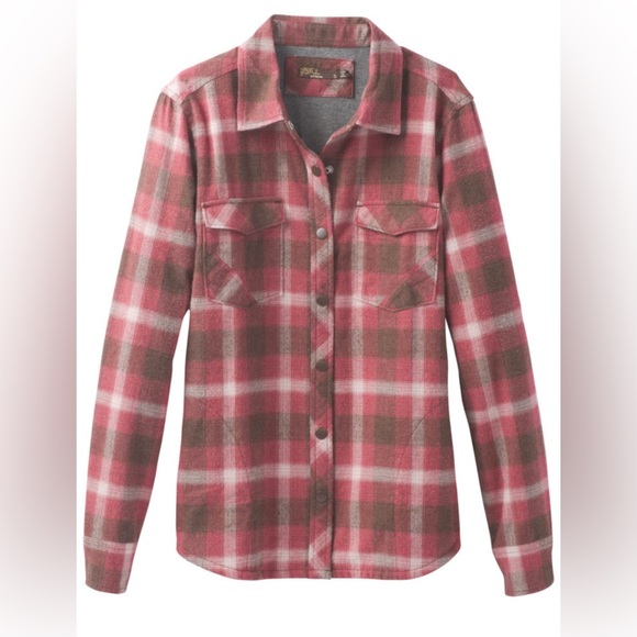 Prana Plaid flannel shirt, size Small - Picture 2 of 10